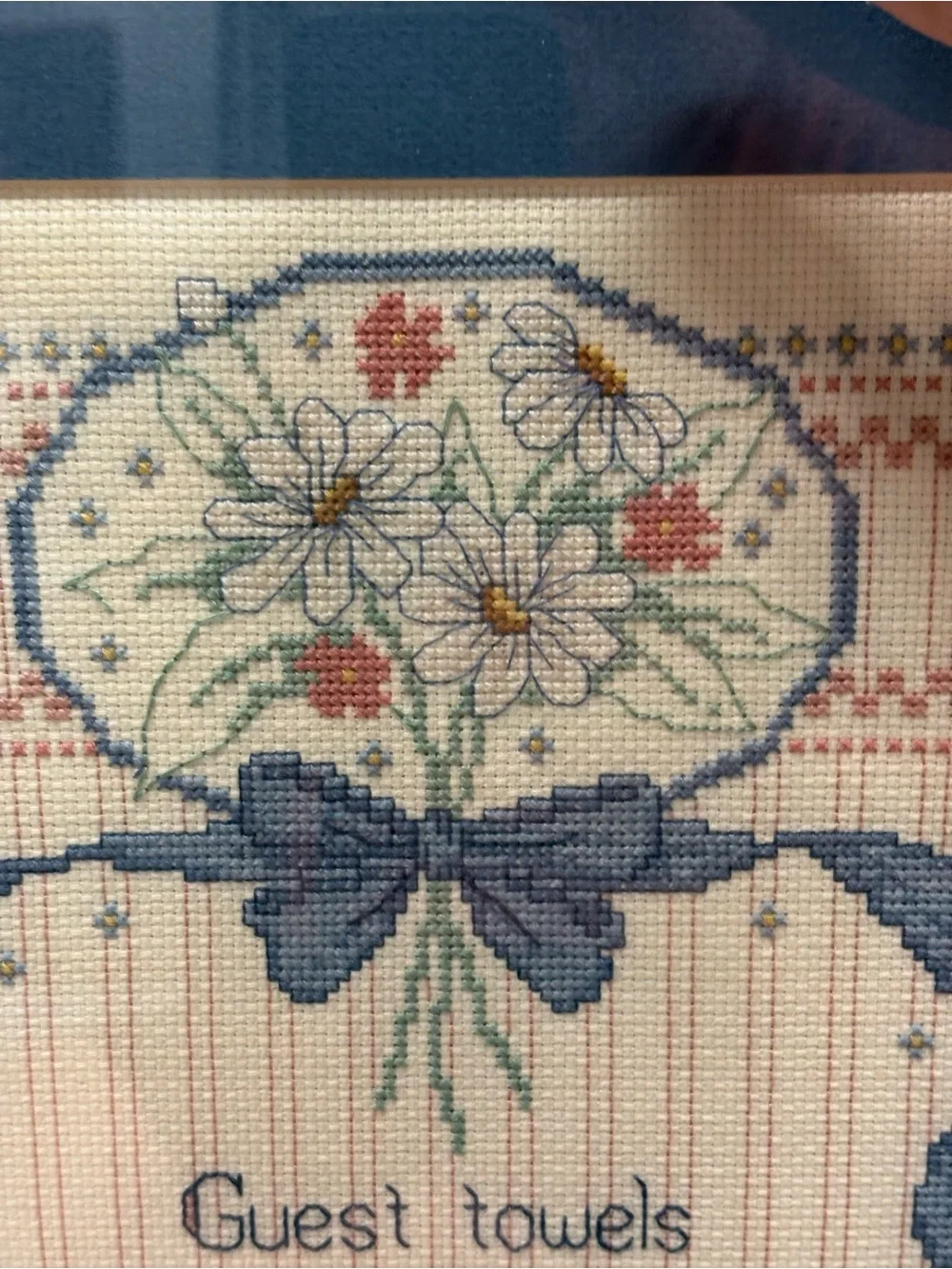 Framed Cross-Stitch Wall Art Guest Towels are for Guests